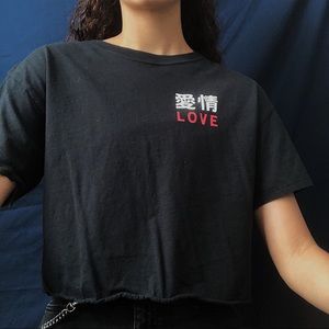 Black Tokyo Cropped Tee